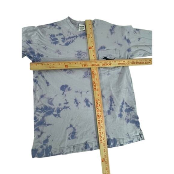 "PINK" Long SLeeve T-Shirt Purple Tie Dye Pink Dog Graphic Beach Summer Tween - Picture 2 of 9